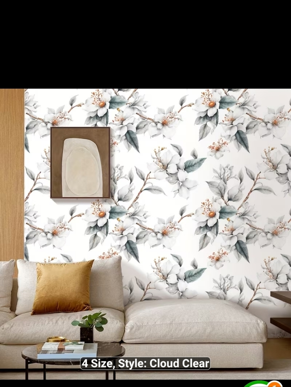 New 3 Rolls Self Adhesive Floral Magnolia Wallpaper #1095-1297